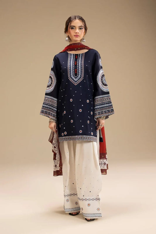 SAPPHIRE | 3 PIECE EMBROIDERED SUMMER SUIT-RM101