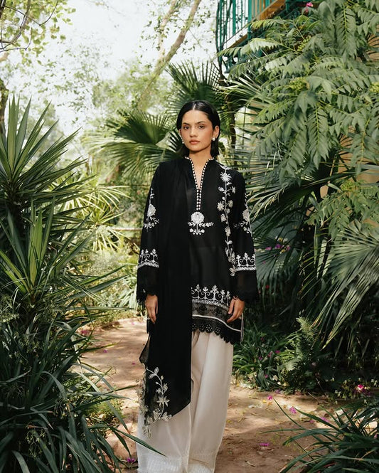 ZARA SHAH JAHAN — 3 PIECE EMBROIDERED SUMMER SUIT-RM102