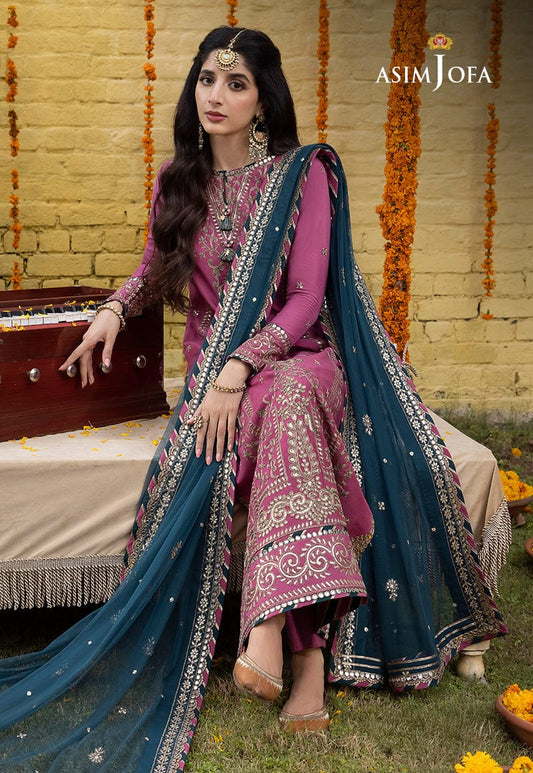 ASIM JOFA | 3 PIECE EMBROIDERED SUMMER SUIT-RM144