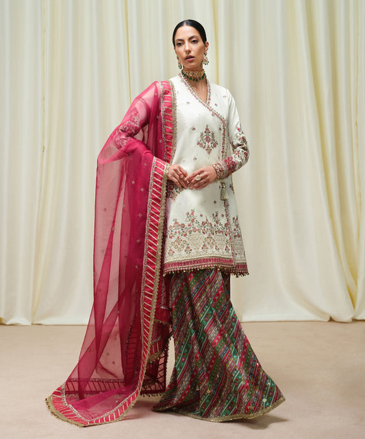 SPH - (White)3PC Embroidered Summer Suit -RM104