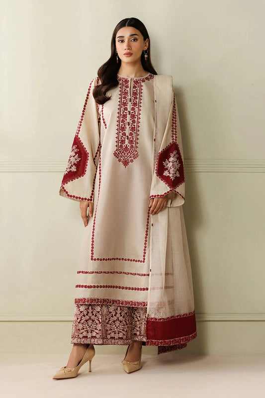 Summer Unstitched 3 Piece Embroidered Lawn Dress - RM112
