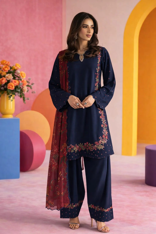Summer Unstitched 3 Piece Embroidered Lawn Dress - RM110