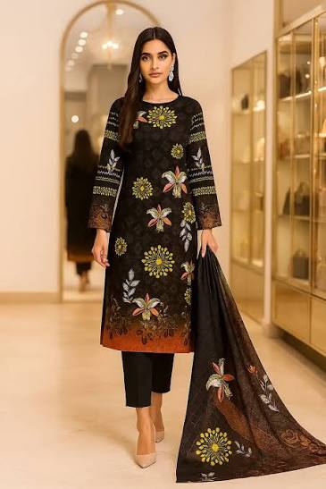 3 Piece Embroidered Lawn Suit