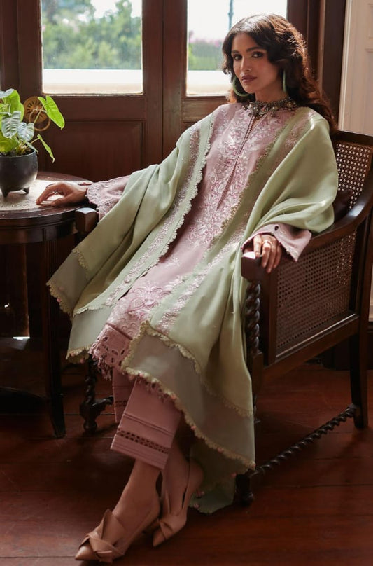 Zaha, unstitched 3 piece embroidered summer suit-RM133