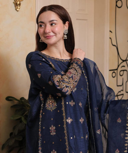 Batik, Unstitched 3 piece lawn embroidered suit-RM113