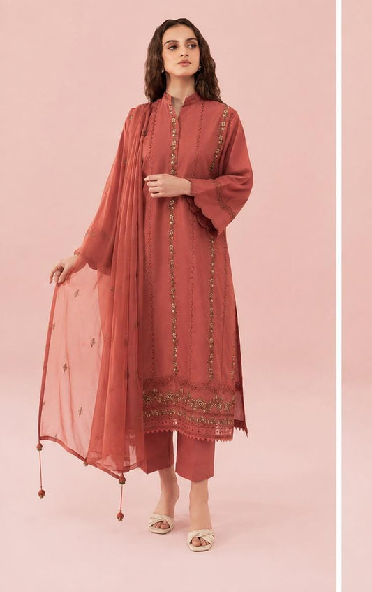 Sapphire, unstitched 3 piece embroidered summer suit-RM129