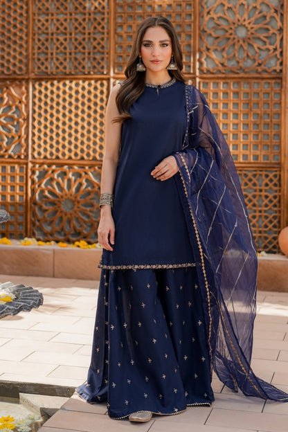 unstitched 3 piece embroidered summer suit - Baroque-RM119