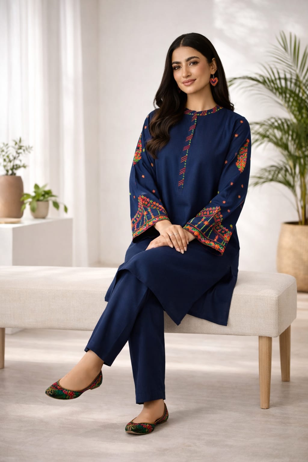 Summer Unstitched 2PCs Embroidered Lawn Dress-Nishat-RM109