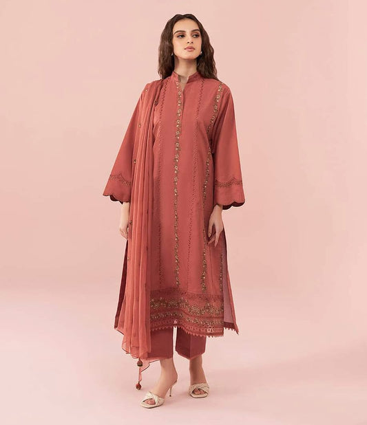 Sapphire, unstitched 3 piece embroidered summer suit-RM129