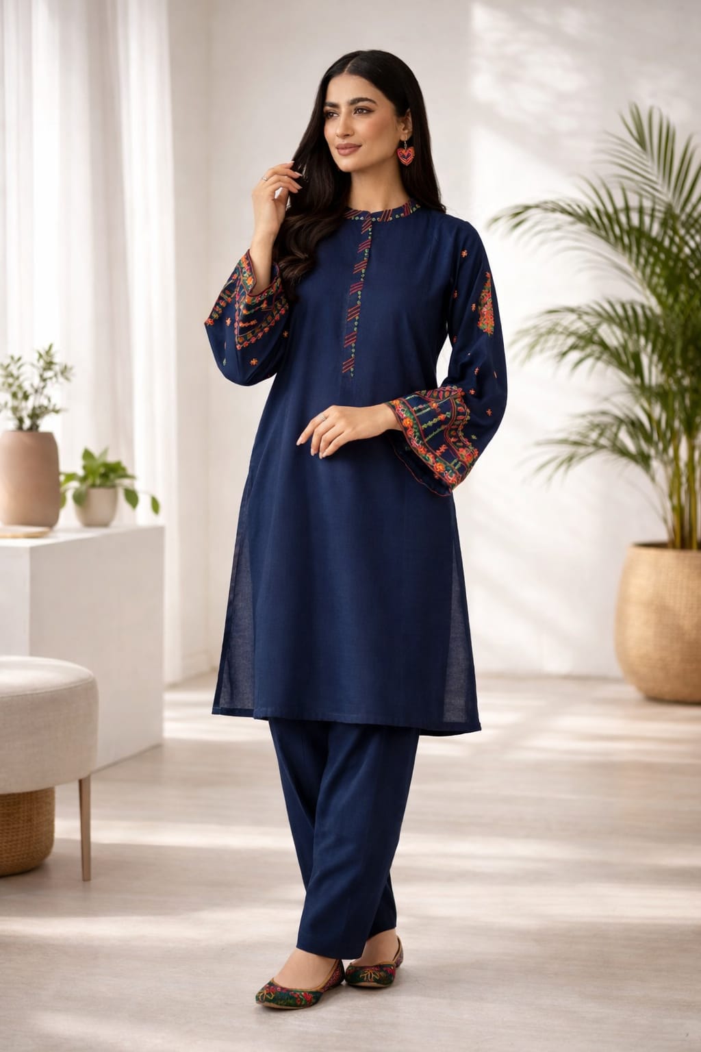 Summer Unstitched 2PCs Embroidered Lawn Dress-Nishat-RM109