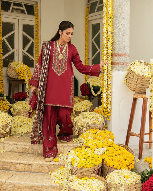 NISHAT | UNSTITCHED 3-PIECE EMBROIDERED SUMMER SUIT-RM138