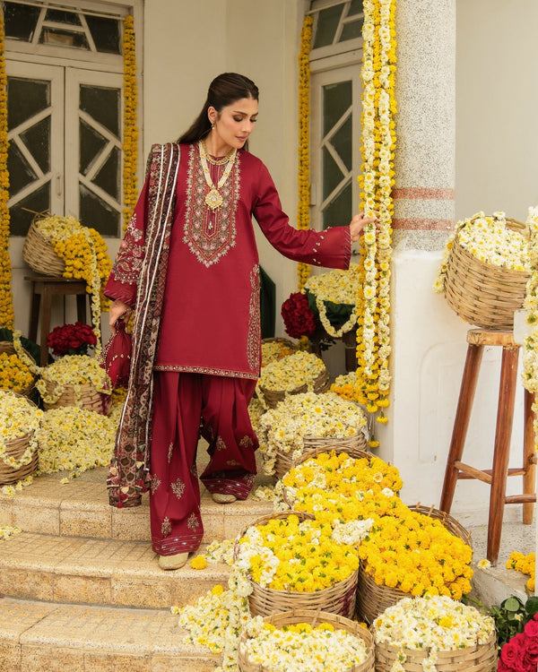 NISHAT | UNSTITCHED 3-PIECE EMBROIDERED SUMMER SUIT-RM138
