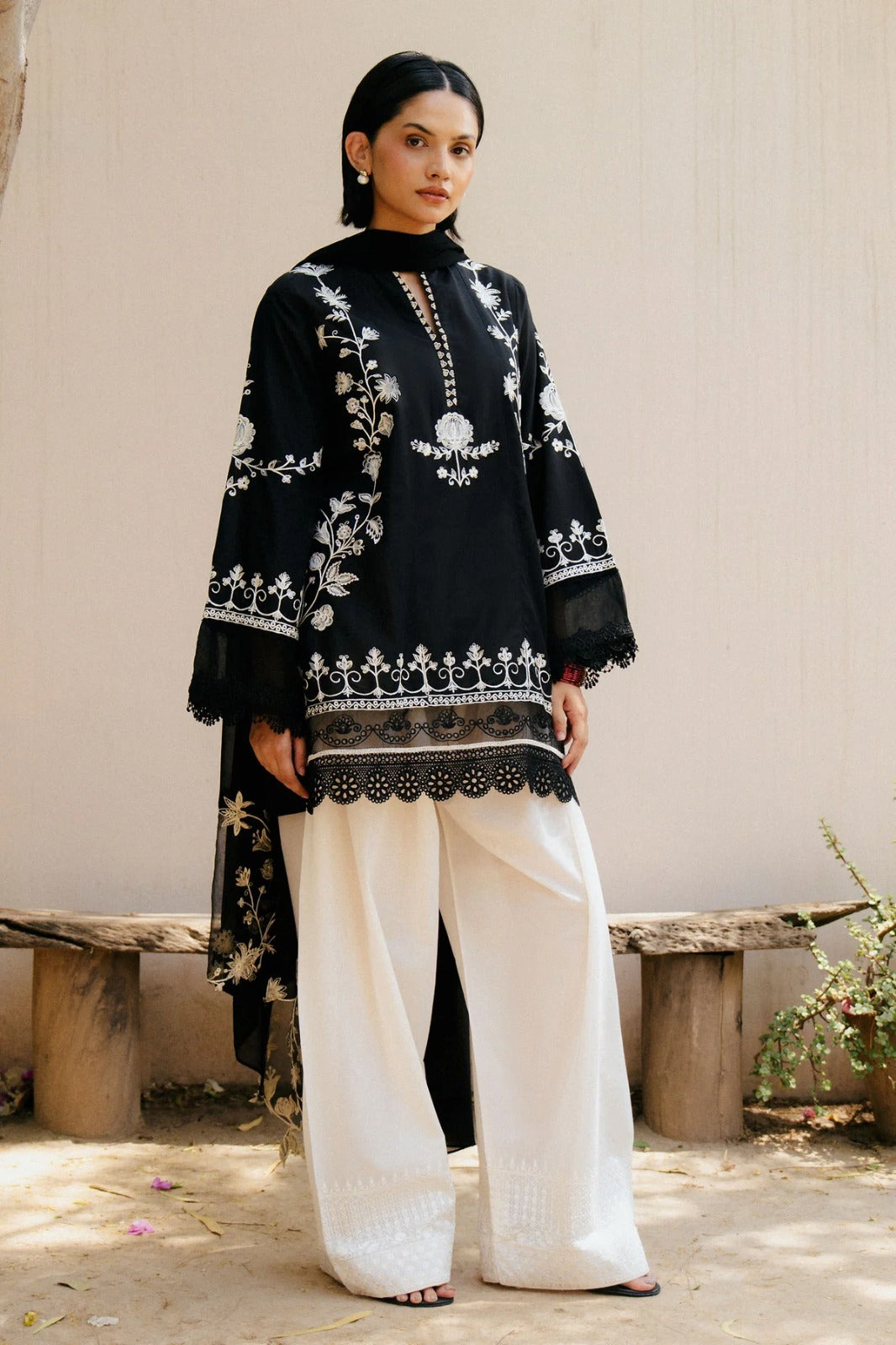 ZARA SHAH JAHAN — 3 PIECE EMBROIDERED SUMMER SUIT-RM102