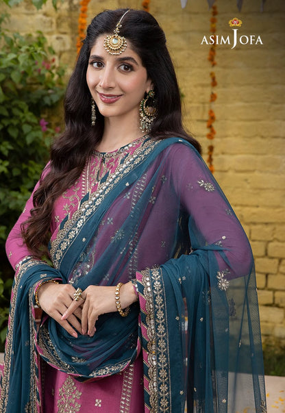 ASIM JOFA | 3 PIECE EMBROIDERED SUMMER SUIT-RM144