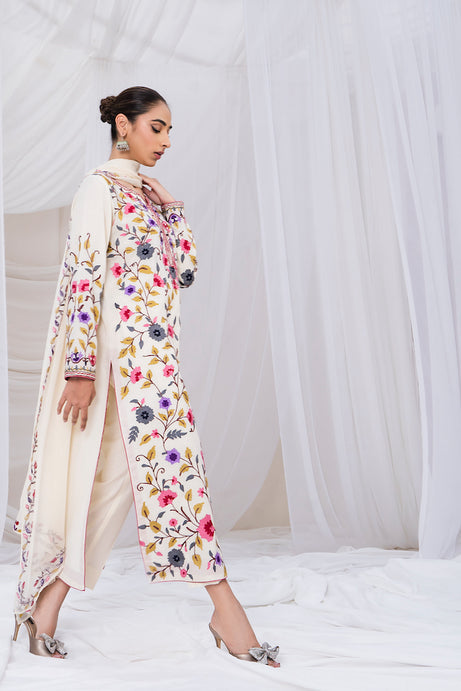 Asim Jofa , unstitched 3 piece embroidered summer suit-RM130