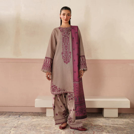 BAROQUE | 3 PIECE LAWN EMBROIDERED SUIT-RM141