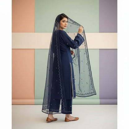 Dyot, unstitched 3 piece embroidered summer suit-RM123