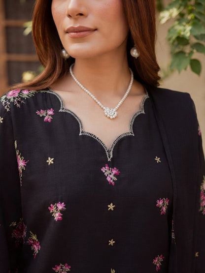 Nisa hit code, unstitched 3 piece summer embroidered suit-RM131