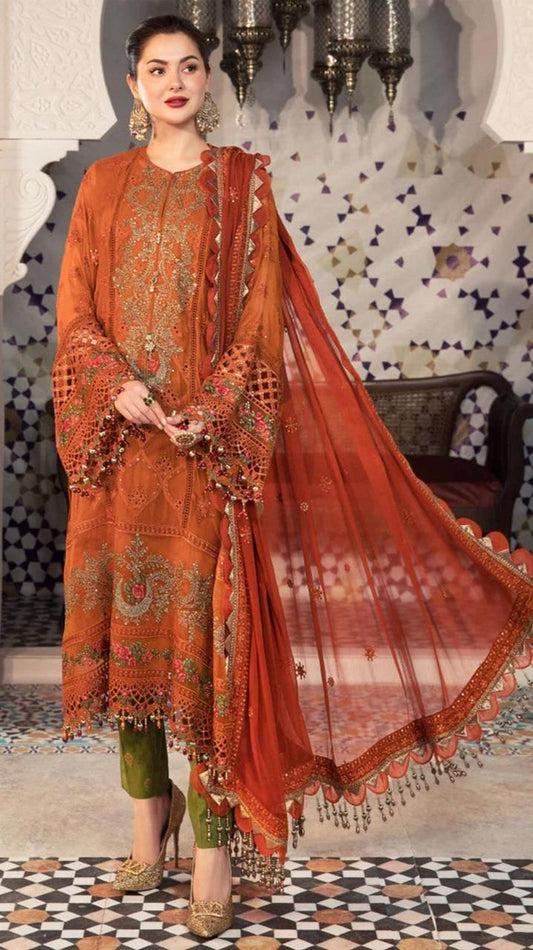 Summer Untitched 3 Piece Embroidered Lawn Dress-RM107