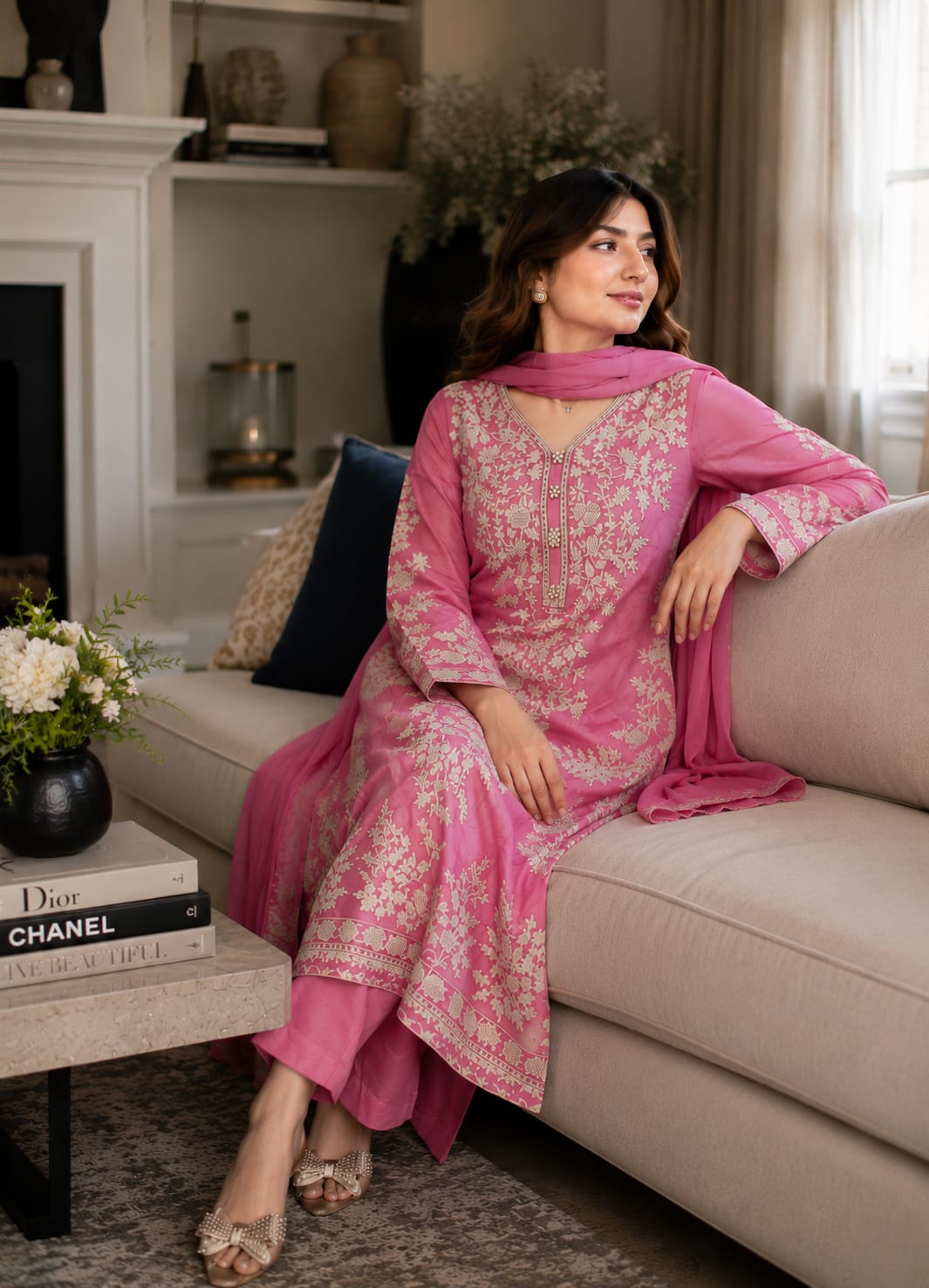 NISA | 3PC EMBROIDERED SUMMER SUIT-RM147