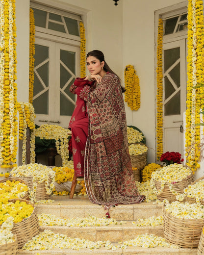 NISHAT | UNSTITCHED 3-PIECE EMBROIDERED SUMMER SUIT-RM138