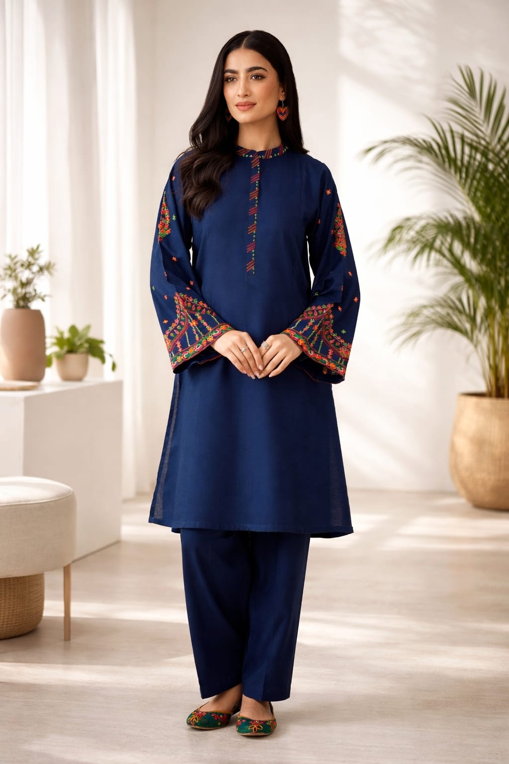 Summer Unstitched 2PCs Embroidered Lawn Dress-Nishat-RM109