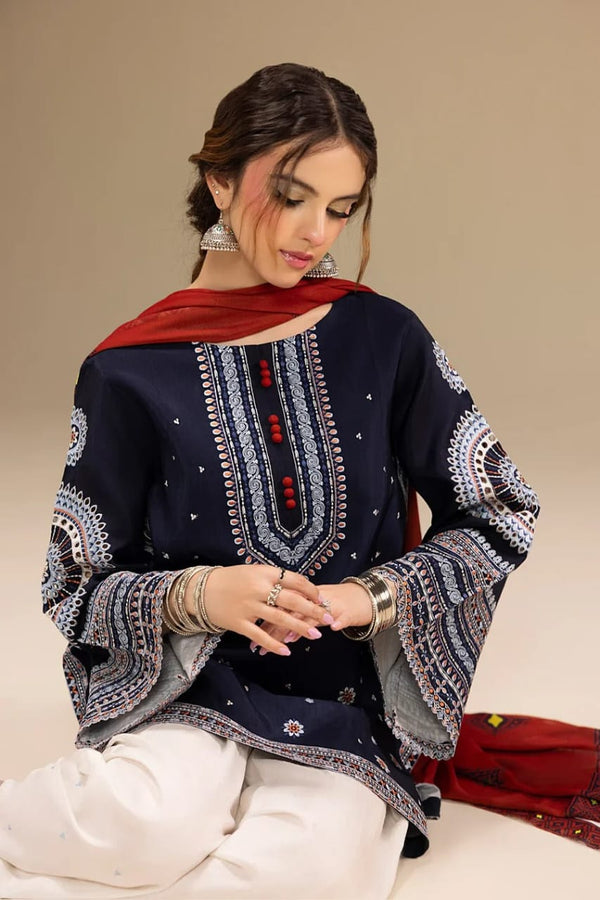 SAPPHIRE | 3 PIECE EMBROIDERED SUMMER SUIT-RM101