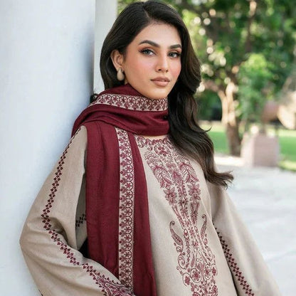 BAROQUE | 3PC LAWN EMBROIDERED SUMMER SUIT-RM145