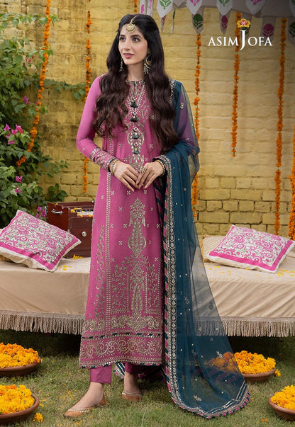 ASIM JOFA | 3 PIECE EMBROIDERED SUMMER SUIT-RM144