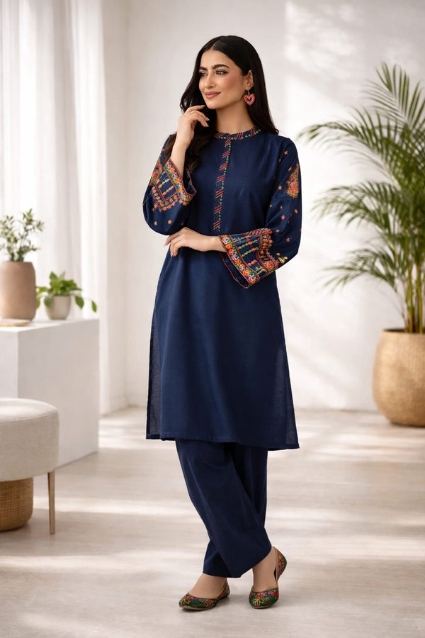 Summer Unstitched 2PCs Embroidered Lawn Dress-Nishat-RM109
